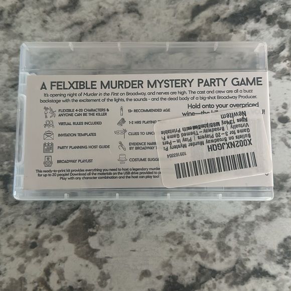 Bullets on Broadway Murder Mystery Party Game (USB) - Picture 4 of 4